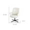Homeroots Off White and Black Boucle Adjustable Height Swivel Executive Office Chair 568085 - alternate 4