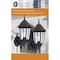 Boston Harbor HL018BBK Outdoor Wall Lantern, 120 V, 60 W, Type A Lamp, Aluminum Fixture, Black HL-018B-P- BK - alternate 2