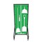 5S Supplies Housekeeping Shadow Board Broom Station V5, Green / White Shadows, Kit, No Text HSB-V5-GREEN/WHITE-KIT-NO TEXT - alternate 1