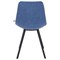 Leisuremod Markley Modern Leather Dining Chair with Metal Legs, Peacock Blue MC18BU - alternate 4