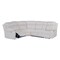 Homeroots Off White Faux Leather Reclining Curved Six Piece Sectional With LED And Console 643711 - alternate 5
