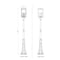 Z-Lite Hartwell 5-Light Outdoor Post Mounted Fixture, 14.25 in W x 108.75 H, Sand Black 5019PHXLR-564P-BK - alternate 4