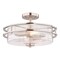 Vaxcel Grace 2-Light Semi-Flush Mount Ceiling Light, Satin Nickel, Clear Glass, 14.75-In. C0381 - alternate 1