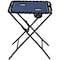 Outdoor Expressions Blue 18'' Square Steel Folding Side Table ZD-T1022-B26 - alternate 3