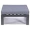Leisuremod Chelsea Outdoor Patio Black Aluminum Ottomans With Blue Cushions CSO30BU2 - alternate 3