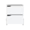 Homeroots 20" White Wood Two Drawer Nightstand 543693 - alternate 4