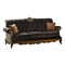Homeroots 41" Charcoal Fabric Sofa With Champagne Legs 347273 - alternate 1