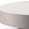 Homeroots 41" White and Gray Ceramic Tile and Wood Round Pedestal Coffee Table 714509 - alternate 2