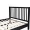 Homeroots Black Slat Back Solid Wood King Bed Frame 523633 - alternate 4