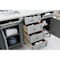 James Martin Vanities Brittany 60'' D Vanity, Urban Gray w/ Ethereal Noctis Silestone Top w/FreePower Wireless Charger 650-V60D-UGR-FENC - alternate 4