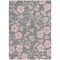 Homeroots 9' X 12' Gray Pink And Ivory Floral Washable Indoor Outdoor Area Rug 600004 - alternate 4