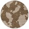 Homeroots 8' Brown And Beige Round Abstract Washable Indoor Outdoor Area Rug 614517 - alternate 4