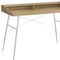 Homeroots 47" Natural and White Wood and Metal Parsons Computer Desk 489860 - alternate 3