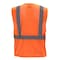 Reflective Apparel ANSI Type R Class 2 Value Breakaway Mesh Vest with Drop Shoulders 582ET-OR-5X - alternate 3