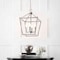 Jonathan Y Pagoda 12" 4-Light Classic Traditional Metal Cage Lantern LED Pendant, Chrome JYL7436C - alternate 9