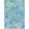 Homeroots 8' X 10' Blue And Teal Blue Abstract Washable Indoor Outdoor Area Rug 609837 - alternate 5