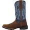 Rocky Men's Western Boot, 9 M, 12 in H, Brown and Blue RKW0453 - alternate 3
