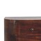 Homeroots 18" Brown Solid Wood Round Two Drawer Floating Nightstand 653814 - alternate 6