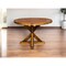 Homeroots 42" Brown Rounded Solid Wood Trestle Base Dining Table 518604 - alternate 4