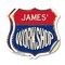 Signmission James's Workshop, 18 inch X 18 inch, Vinyl Decal, 2PK SHI-D-2PACK-18-489-JAMES - alternate 1