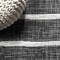 Jonathan Y Colonia Berber Stripe Black/Ivory 5 ft Round Indoor/Outdoor Area Rug SMB125E-5R - alternate 5