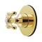 Kingston Brass Single-Handle Six-Way Diverter Valve with Round Trim Kit, Polished Brass KS4032TX - alternate 1