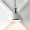 Jonathan Y Homer 13" 1-Light Modern Industrial Metal LED Dome Pendant, Chrome/White JYL9536C - alternate 4