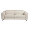 Homeroots 83" Beige Italian Leather USB Reclining Sofa With Silver Legs 482208 - alternate 1