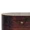 Homeroots 21" Brown Solid Wood Round Two Drawer Nightstand 651852 - alternate 3