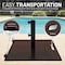 Us Weight 75 LB Flat Brown Steel Stand-Alone Patio Umbrella Base FUB75BRZ - alternate 2