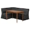 Baxton Studio Richard 3-Piece Fabric Upholstered Dining Nook Set, Dark Grey 267-14640-9305-ZORO - alternate 1