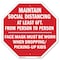 Signmission Maintain Social Distancing At Least, 6 Inch X 6 Inch, Plastic Sign OC-P-6-200 - alternate 1