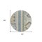 Homeroots 8' Silver Beige And Gold Round Aztec Washable Indoor Outdoor Area Rug  598516 - alternate 4