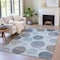 Homeroots 10' X 14' Blue And Gray Geometric Washable Indoor Outdoor Area Rug 630566 - alternate 2