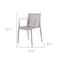 Homeroots Set of Four 22" Taupe Heavy Duty Plastic Outdoor Stacking Arm Chairs 565273 - alternate 4