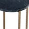Homeroots 21" Green and Gold Marble and Iron Drink Size Round End Table 634881 - alternate 4