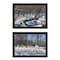 Homeroots Set Of Two Great Outdoors Nature or Winter Forest 1 Black Framed Print Wall Art, 2PK 416036 - alternate 1