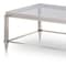 Homeroots 55" Clear and Silver Glass And Steel Coffee Table 283428 - alternate 4