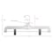 Nahanco 14in White Hi- Impact Plastic Heavy Weight Skirt/Pant Hanger w/ Long Hook and Chrome Clips., 100PK 1600RCLH - alternate 4