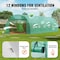 Vevor Walk-in Tunnel Greenhouse 29.2x9.7x6.5ft Galvanized Frame PE Cover Green 3×9×2m(6）G - alternate 3