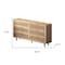 Homeroots 59" Brown Wood Accent Cabinet With Six Drawers 716335 - alternate 4