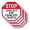 Signmission Stop Look Out for Forklifts Traffic, 10 inch X 10 inch, Aluminum Metal Signs, 5PK OC-A-5Pack-10-58 - alternate 1