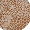 Homeroots 8' Brown And Beige Round Geometric Washable Indoor Outdoor Area Rug 595111 - alternate 3