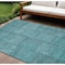 Homeroots 8' X 10' Teal Blue And Aqua Patchwork Washable Indoor Outdoor Area Rug 581620 - alternate 1