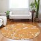 Homeroots 8' Orange Brown And Ivory Round Striped Washable Indoor Outdoor Area Rug 600914 - alternate 6