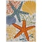 Homeroots 7' X 10' Blue Yellow And Orange Starfish Indoor Outdoor Area Rug 546830 - alternate 1