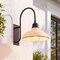 Jonathan Y Stanley 12.25" 1-Light Farmhouse Industrial Iron LED Gooseneck Arm Outdoor Sconce, Matte Almond JYL7614J - alternate 4
