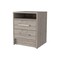 Homeroots 20" Light Gray Wood Two Drawer Nightstand 534898 - alternate 5