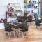 Regency Square Kee Adjustable Classroom Table W/ 4 Andy Stack Chairs, 48 in W, 48 in L, Neo Walnut TB4848NWAPGY45BK - alternate 3