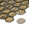 Apollo Tile Gold 10.8 in x 11.5 in Glass Glossy Floor and Wall Mosaic Tile 8.63 sqft/case, 10PK APLAHX8808A - alternate 7